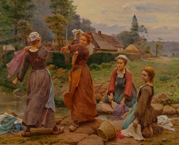 Doing the wash, 1905 by Cesar Pattein